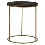 Metis Black And Gold Side Table