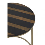 Metis Black And Gold Side Table