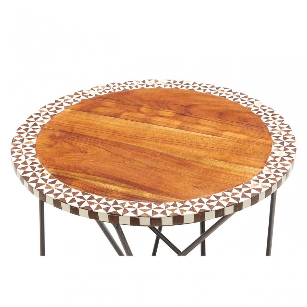Craft Round Acacia Wood Side Table