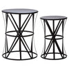 Vento Cross Design Black Tables