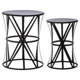 Vento Cross Design Black Tables