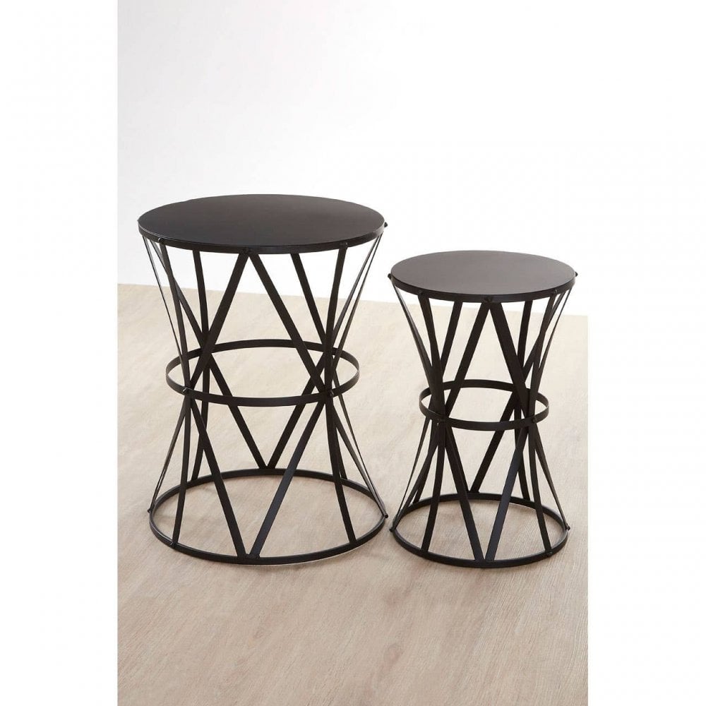Vento Cross Design Black Tables