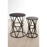 Vento Cross Design Black Tables