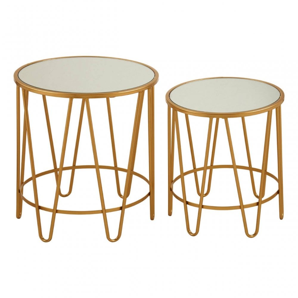 Vento Set Of 2 Hairpin Design Side Tables