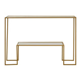 Rialto Gold Finish Console Table