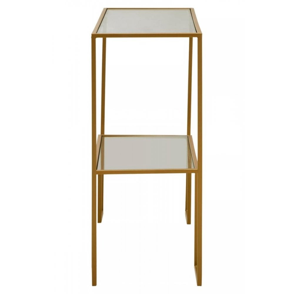 Rialto Gold Finish Console Table