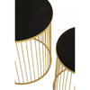 Rialto Set Of Two Black And Gold Side Tables