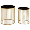 Rialto Set Of Two Black And Gold Side Tables