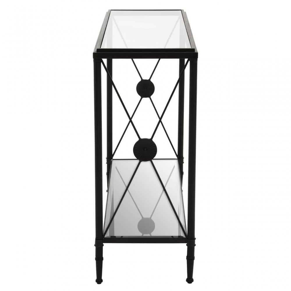 Vertex Console Table With Black Finish Frame