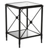 Vertex Square Black Finish Side Table
