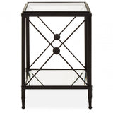 Vertex Square Black Finish Side Table