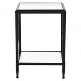 Vertex Square Black Finish Side Table