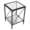 Vertex Square Black Finish Side Table