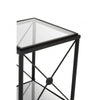 Vertex Square Black Finish Side Table