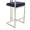 Flora Bar Stool With Silver Frame