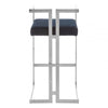 Flora Bar Stool With Silver Frame