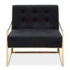 Flora Black Velvet Chair