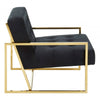 Flora Black Velvet Chair