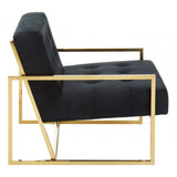 Flora Black Velvet Chair
