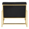 Flora Black Velvet Chair