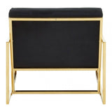 Flora Black Velvet Chair