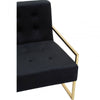 Flora Black Velvet Chair
