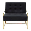 Flora Black Velvet Chair