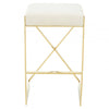 Flora Ivory And Gold Finish Bar Stool