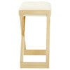 Flora Ivory And Gold Finish Bar Stool