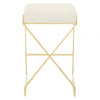 Flora Ivory And Gold Finish Bar Stool