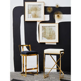 Flora Ivory And Gold Finish Bar Stool