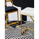 Flora Ivory And Gold Finish Bar Stool