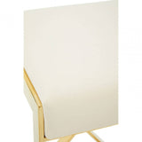 Flora Ivory And Gold Finish Bar Stool