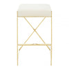 Flora Ivory And Gold Finish Bar Stool