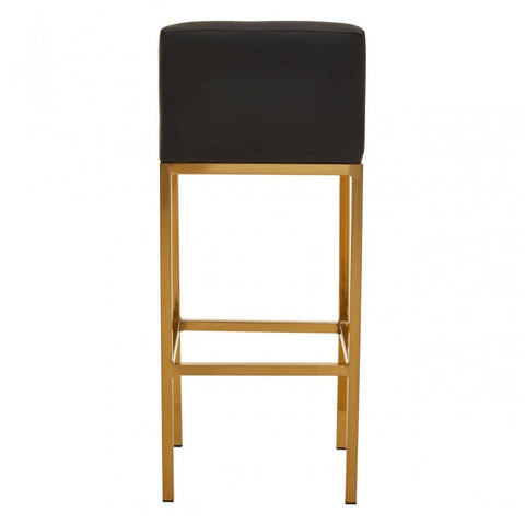Elara Black Pu Bar Chair