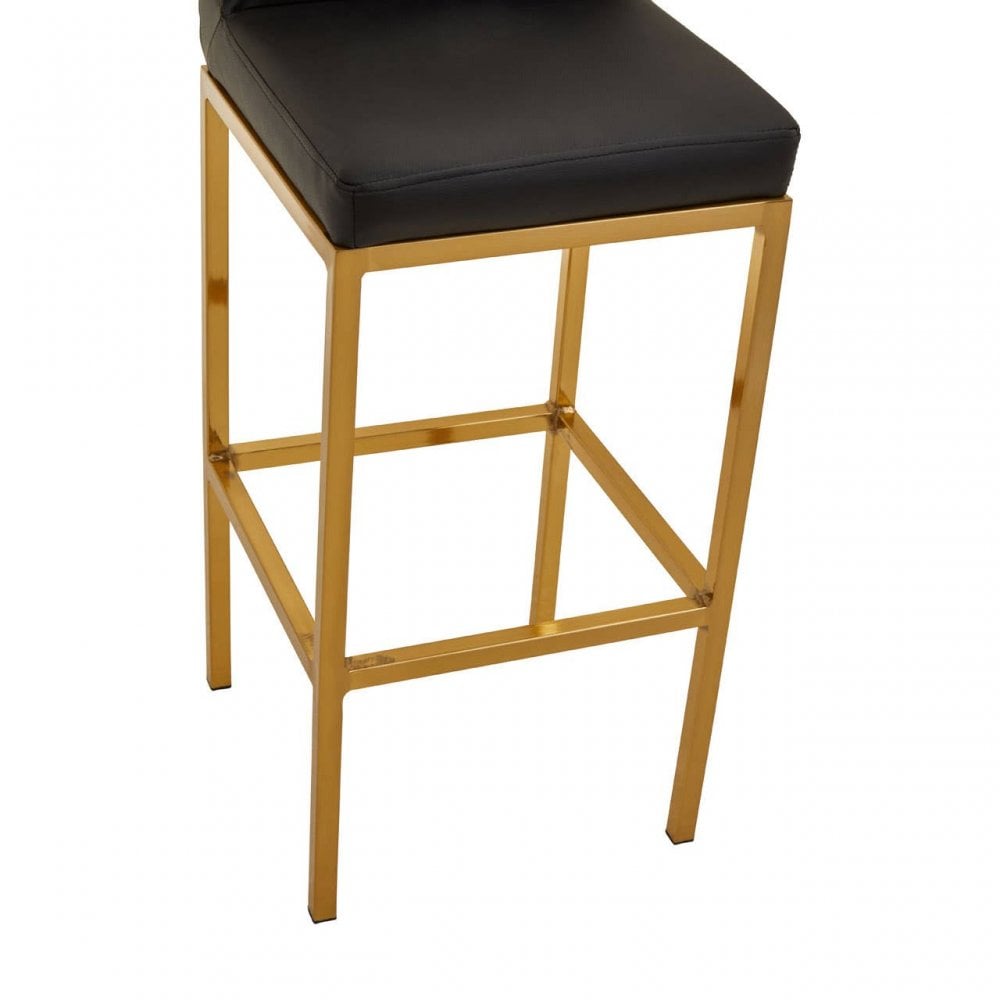 Elara Black Pu Bar Chair