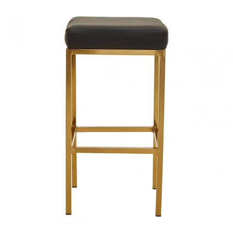 Elara Black Pu Bar Stool