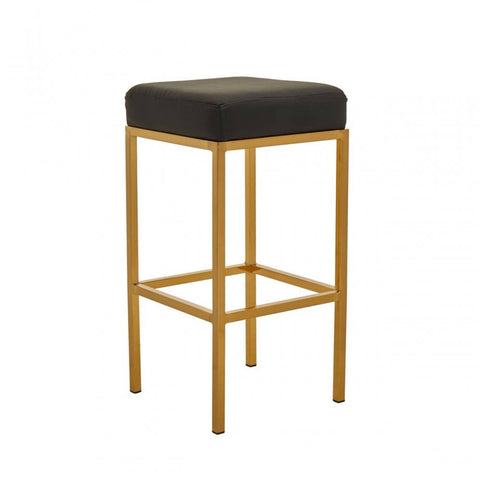Elara Black Pu Bar Stool