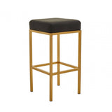 Elara Black Pu Bar Stool