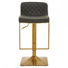 Elara Dark Grey And Square Base Bar Stool