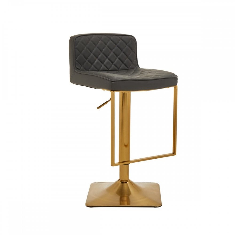 Elara Dark Grey And Square Base Bar Stool