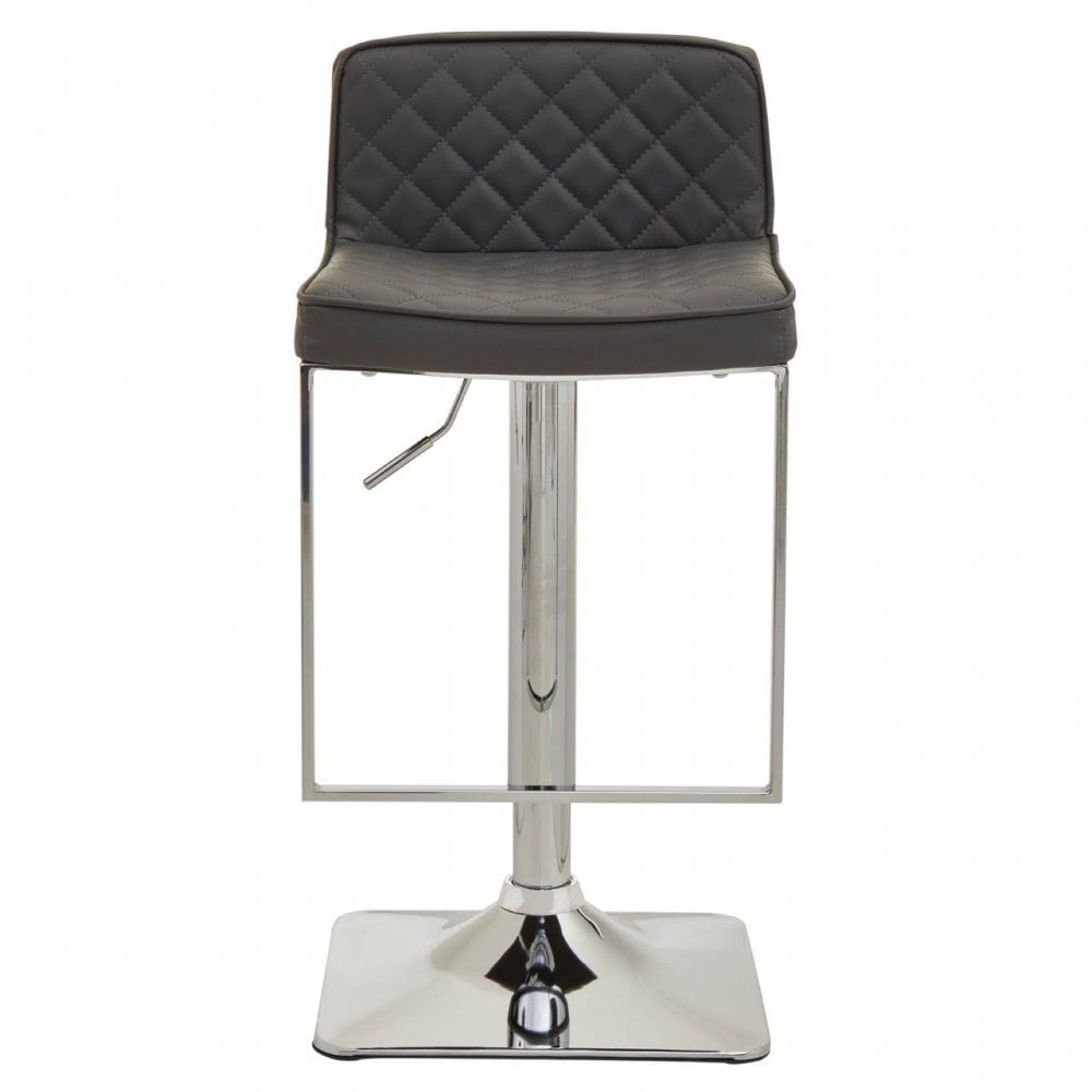 Elara Dark Grey And Square Base Bar Stool