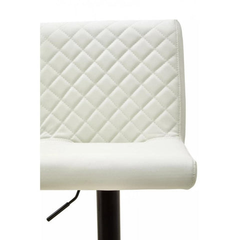 Elara High Back White Leather Effect Bar Chair