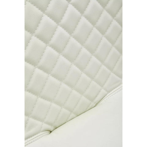 Elara High Back White Leather Effect Bar Chair