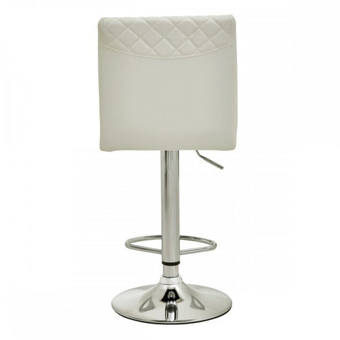 Elara White And Chrome Bar Stool