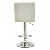 Elara White And Chrome Bar Stool