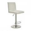 Elara White And Chrome Bar Stool