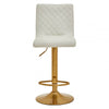 Elara White And Gold Bar Stool