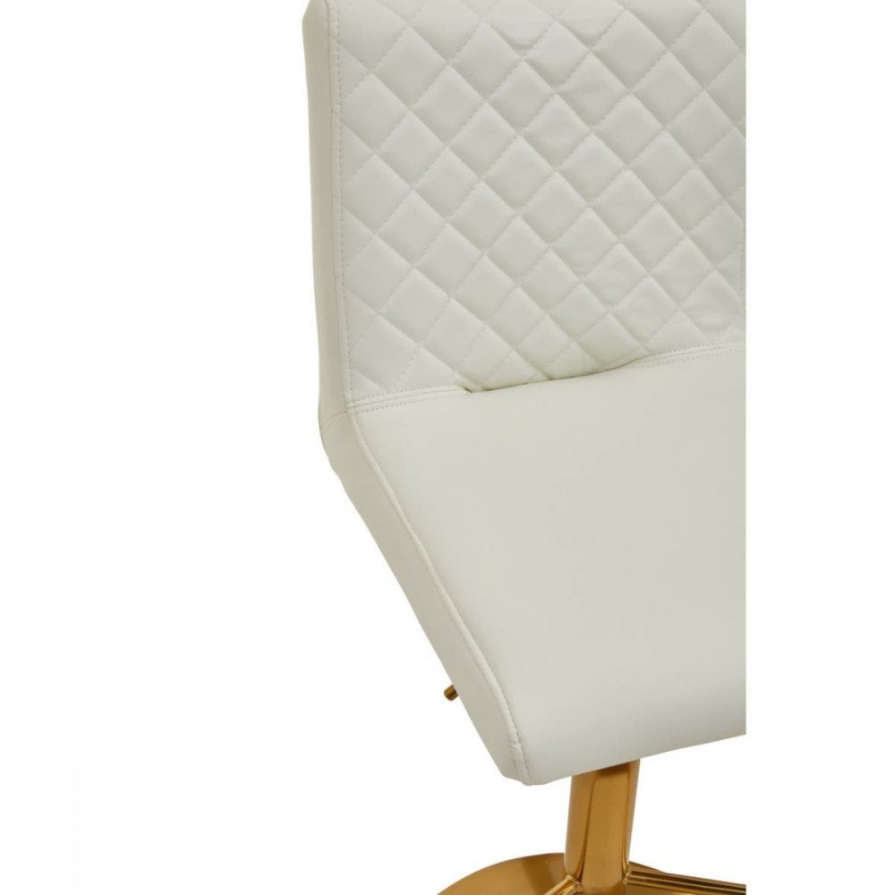 Elara White And Gold Bar Stool