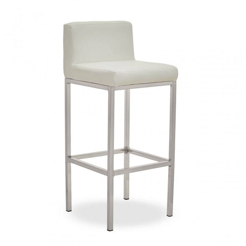 Elara White Pu Bar Chair